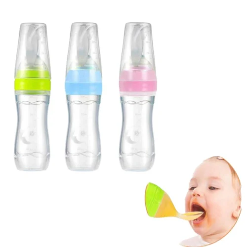 Silicon Feeding Bottle With Spoon Feeder