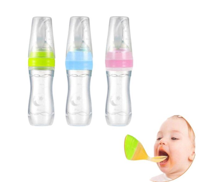 Silicon Feeding Bottle With Spoon Feeder
