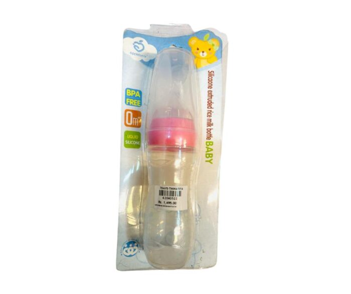 Silicon Feeding Bottle With Spoon Feeder - Image 2