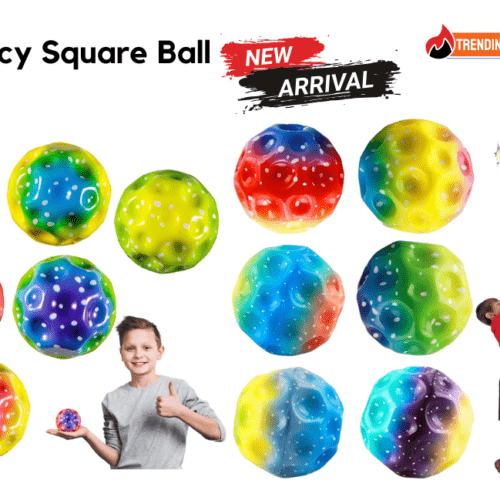 BOUNCY SQUARE BALL 9CM